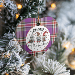 Clan Lockwood Tartan Tartan Crest Gnome Heart Ceramic Ornament KT73 Lockwood Tartan Tartan Christmas