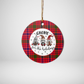 Clan MacRae Modern Tartan Tartan Crest Gnome Round Ceramic Ornament SV71 MacRae Modern Tartan Tartan Christmas