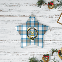 Clan Stewart Muted Blue Tartan Crest Star Ceramic Ornament RG92 Stewart Muted Blue Tartan Tartan Christmas