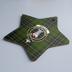 Clan MacLean Hunting Tartan Crest Star Ceramic Ornament JD86 MacLean Hunting Tartan Tartan Christmas