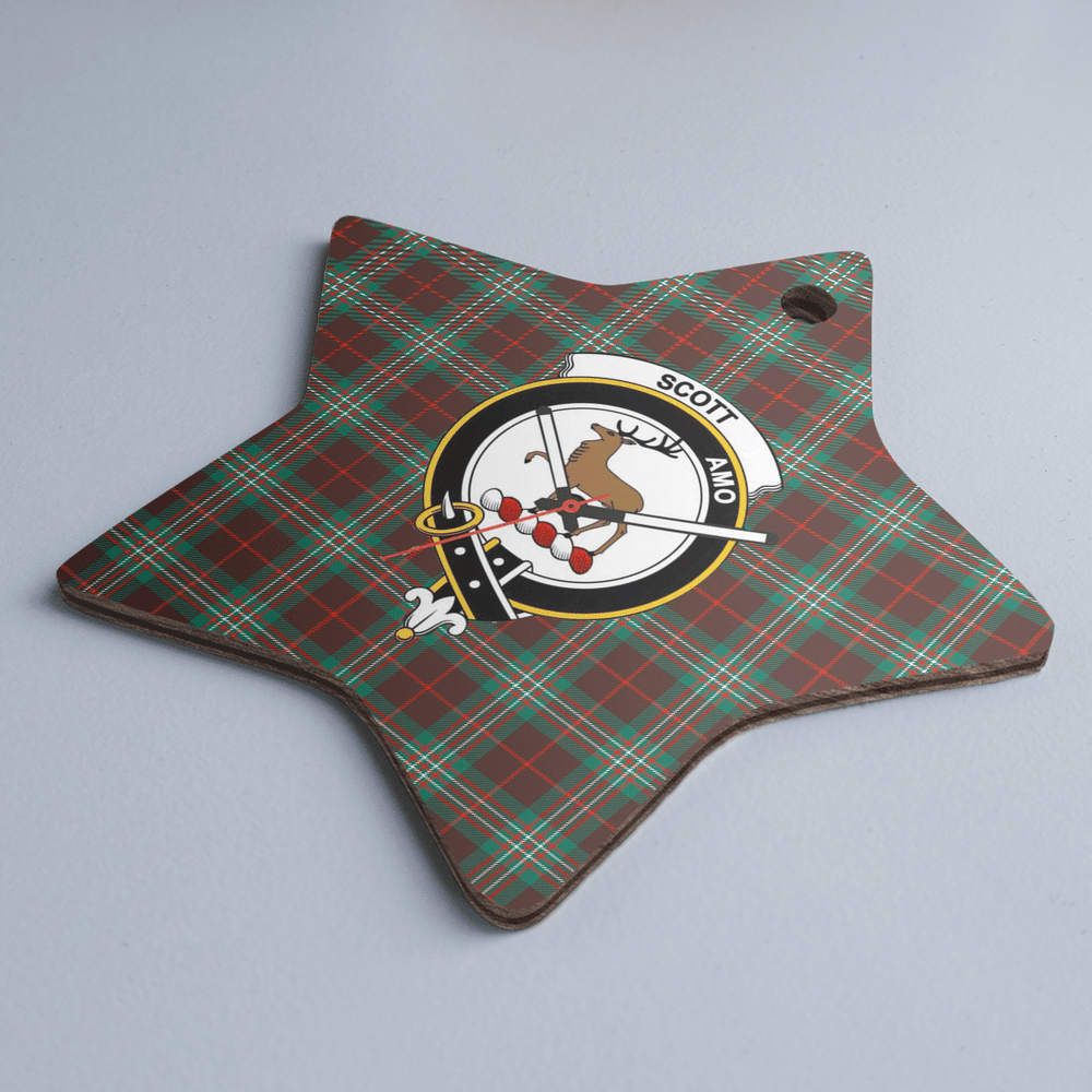 Clan Scott Brown Ancient Tartan Crest Star Ceramic Ornament JC35 Scott Brown Ancient Tartan Tartan Christmas