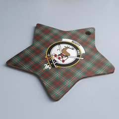 Clan Scott Brown Ancient Tartan Crest Star Ceramic Ornament JC35 Scott Brown Ancient Tartan Tartan Christmas