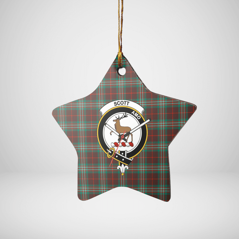 Clan Scott Brown Ancient Tartan Crest Star Ceramic Ornament JC35 Scott Brown Ancient Tartan Tartan Christmas