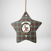 Clan Scott Brown Ancient Tartan Crest Star Ceramic Ornament JC35 Scott Brown Ancient Tartan Tartan Christmas