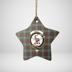 Clan Scott Brown Ancient Tartan Crest Star Ceramic Ornament JC35 Scott Brown Ancient Tartan Tartan Christmas
