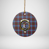 Clan Dalmahoy Tartan Crest Round Ceramic Ornament EY13 Dalmahoy Tartan Tartan Christmas