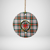 Clan MacDuff Dress Ancient Tartan Crest Round Ceramic Ornament WO41 MacDuff Dress Ancient Tartan Tartan Christmas