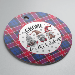 Clan Graham of Menteith Red Tartan Tartan Crest Gnome Round Ceramic Ornament RY28 Graham of Menteith Red Tartan Tartan Christmas