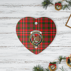 Clan MacKinnon Modern Tartan Crest Heart Ceramic Ornament NC23 MacKinnon Modern Tartan Tartan Christmas