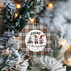 Clan MacDuff Dress Ancient Tartan Tartan Crest Gnome Round Ceramic Ornament SE55 MacDuff Dress Ancient Tartan Tartan Christmas