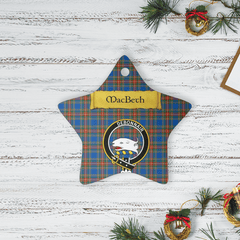 Clan MacBeth Ancient Tartan Crest Star Ceramic Ornament UA34 MacBeth Ancient Tartan Tartan Christmas