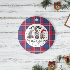 Clan Graham of Menteith Red Tartan Tartan Crest Gnome Round Ceramic Ornament RY28 Graham of Menteith Red Tartan Tartan Christmas