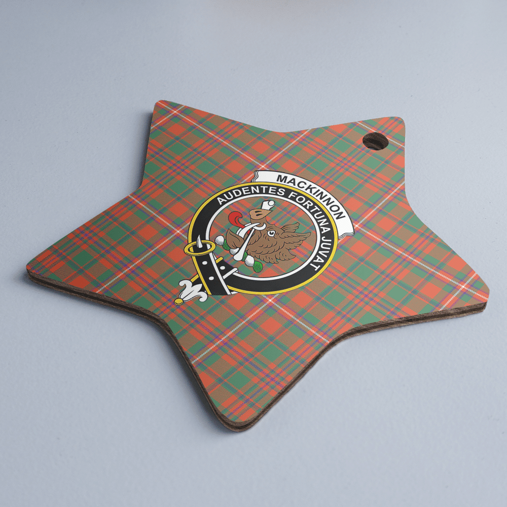 Clan MacKinnon Ancient Tartan Crest Star Ceramic Ornament QV48 MacKinnon Ancient Tartan Tartan Christmas
