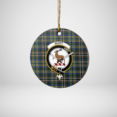 Clan Scott Green Modern Tartan Crest Round Ceramic Ornament XB18 Scott Green Modern Tartan Tartan Christmas