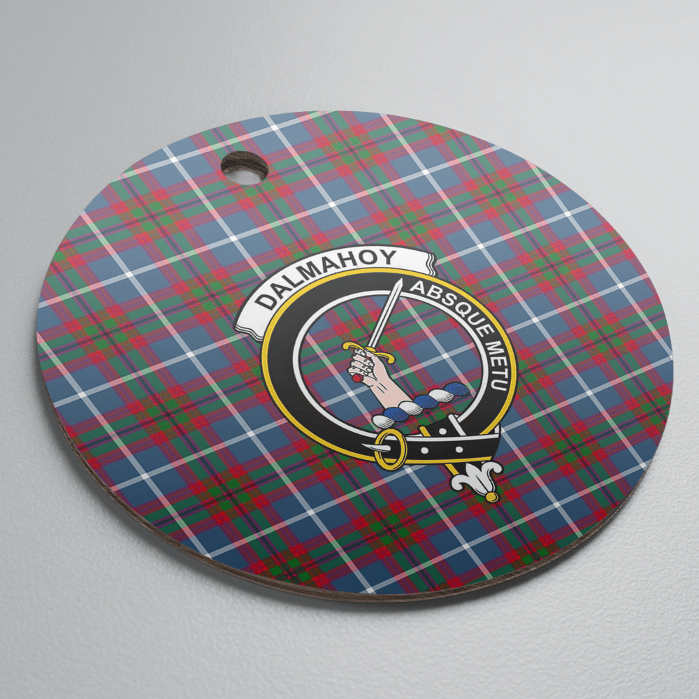 Clan Dalmahoy Tartan Crest Round Ceramic Ornament EY13 Dalmahoy Tartan Tartan Christmas