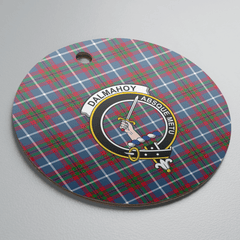 Clan Dalmahoy Tartan Crest Round Ceramic Ornament EY13 Dalmahoy Tartan Tartan Christmas