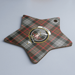 Clan MacRae Hunting Weathered Tartan Crest Star Ceramic Ornament WP70 MacRae Hunting Weathered Tartan Tartan Christmas