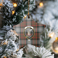 Clan MacRae Hunting Weathered Tartan Crest Star Ceramic Ornament WP70 MacRae Hunting Weathered Tartan Tartan Christmas
