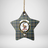 Clan Scott Green Modern Tartan Crest Star Ceramic Ornament DK19 Scott Green Modern Tartan Tartan Christmas