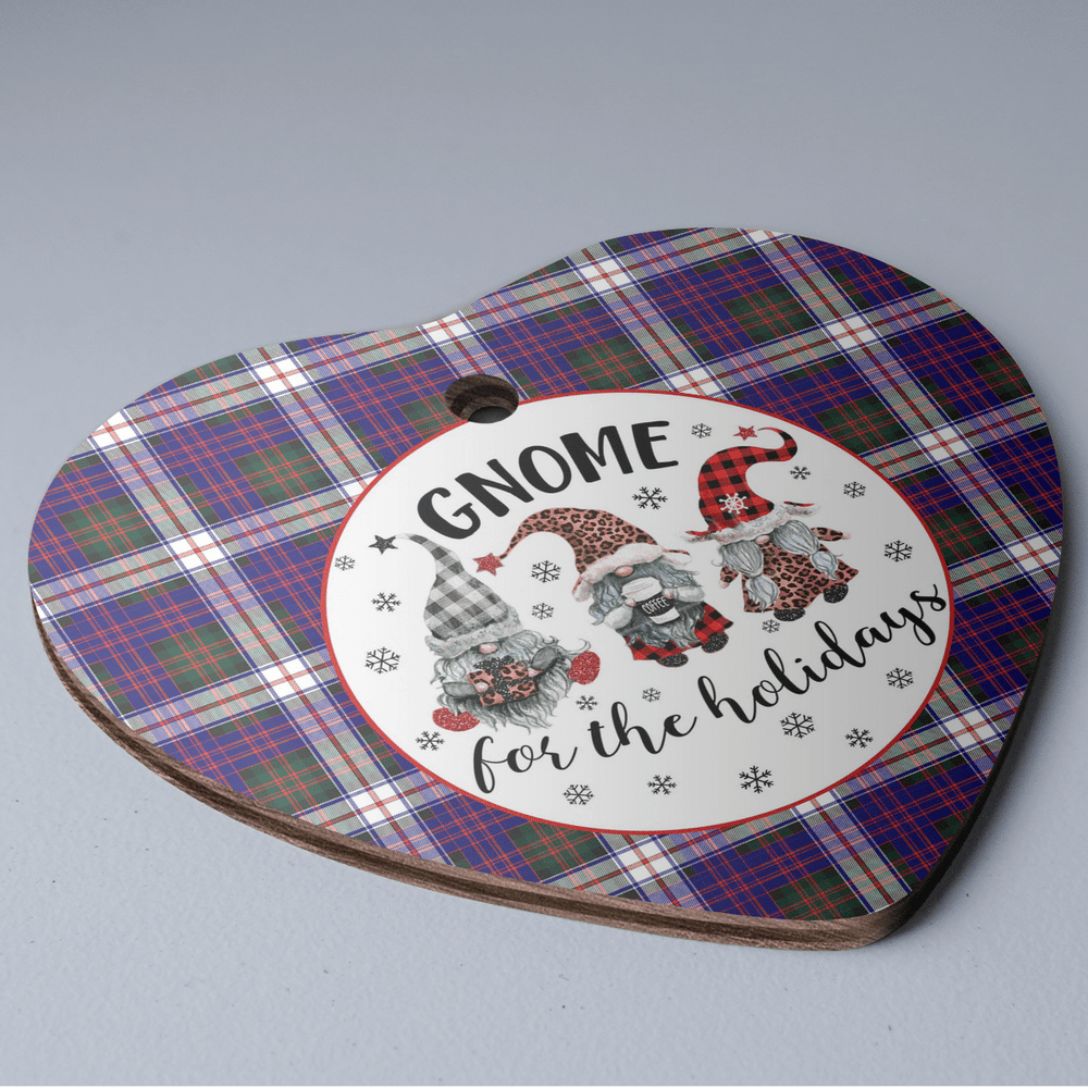 Clan MacDonald Dress Modern Tartan Tartan Crest Gnome Heart Ceramic Ornament RD74 MacDonald Dress Modern Tartan Tartan Christmas