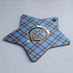 Clan Elliot Ancient Tartan Crest Star Ceramic Ornament CP45 Elliot Ancient Tartan Tartan Christmas