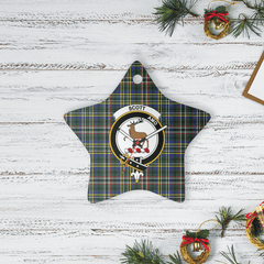 Clan Scott Green Modern Tartan Crest Star Ceramic Ornament DK19 Scott Green Modern Tartan Tartan Christmas