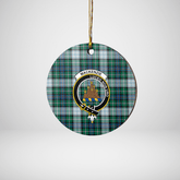 Clan MacKenzie Dress Ancient Tartan Crest Round Ceramic Ornament OP78 MacKenzie Dress Ancient Tartan Tartan Christmas