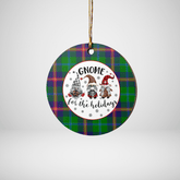 Clan Young Modern Tartan Tartan Crest Gnome Round Ceramic Ornament IA91 Young Modern Tartan Tartan Christmas