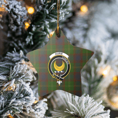 Clan Durie Tartan Crest Star Ceramic Ornament VT76 Durie Tartan Tartan Christmas