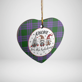 Clan Elphinstone Tartan Tartan Crest Gnome Heart Ceramic Ornament UU46 Elphinstone Tartan Tartan Christmas