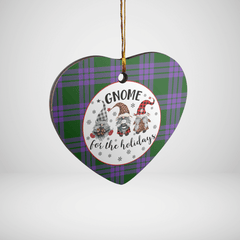 Clan Elphinstone Tartan Tartan Crest Gnome Heart Ceramic Ornament UU46 Elphinstone Tartan Tartan Christmas