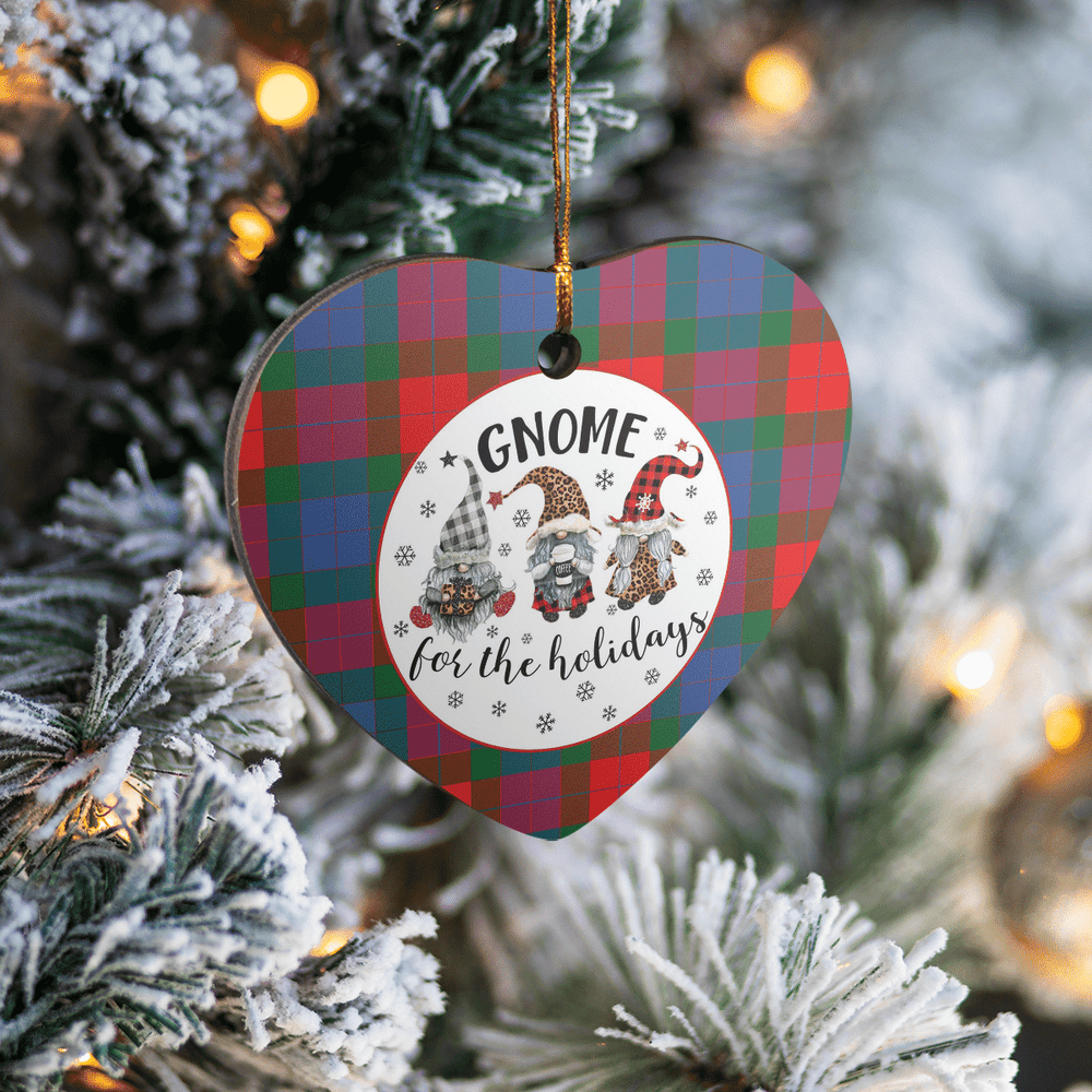 Clan Mar Tartan Tartan Crest Gnome Heart Ceramic Ornament SZ45 Mar Tartan Tartan Christmas