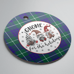 Clan Hamilton Hunting Modern Tartan Tartan Crest Gnome Round Ceramic Ornament GS11 Hamilton Hunting Modern Tartan Tartan Christmas