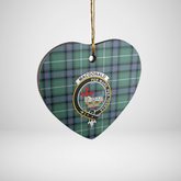 Clan MacDonald of the Isles Hunting Ancient Tartan Crest Heart Ceramic Ornament RS93 MacDonald of the Isles Hunting Ancient Tartan Tartan Christmas