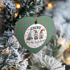 Clan MacKintosh Hunting Ancient Tartan Tartan Crest Gnome Heart Ceramic Ornament FN77 MacKintosh Hunting Ancient Tartan Tartan Christmas