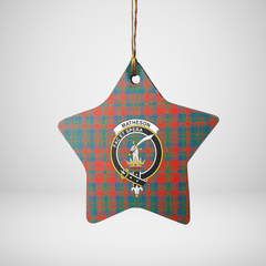 Clan Matheson Ancient Tartan Crest Star Ceramic Ornament EY75 Matheson Ancient Tartan Tartan Christmas