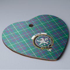 Clan Inglis Ancient Tartan Crest Heart Ceramic Ornament WI39 Inglis Ancient Tartan Tartan Christmas