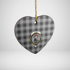Clan Glen Tartan Crest Heart Ceramic Ornament HH10 Glen Tartan Tartan Christmas