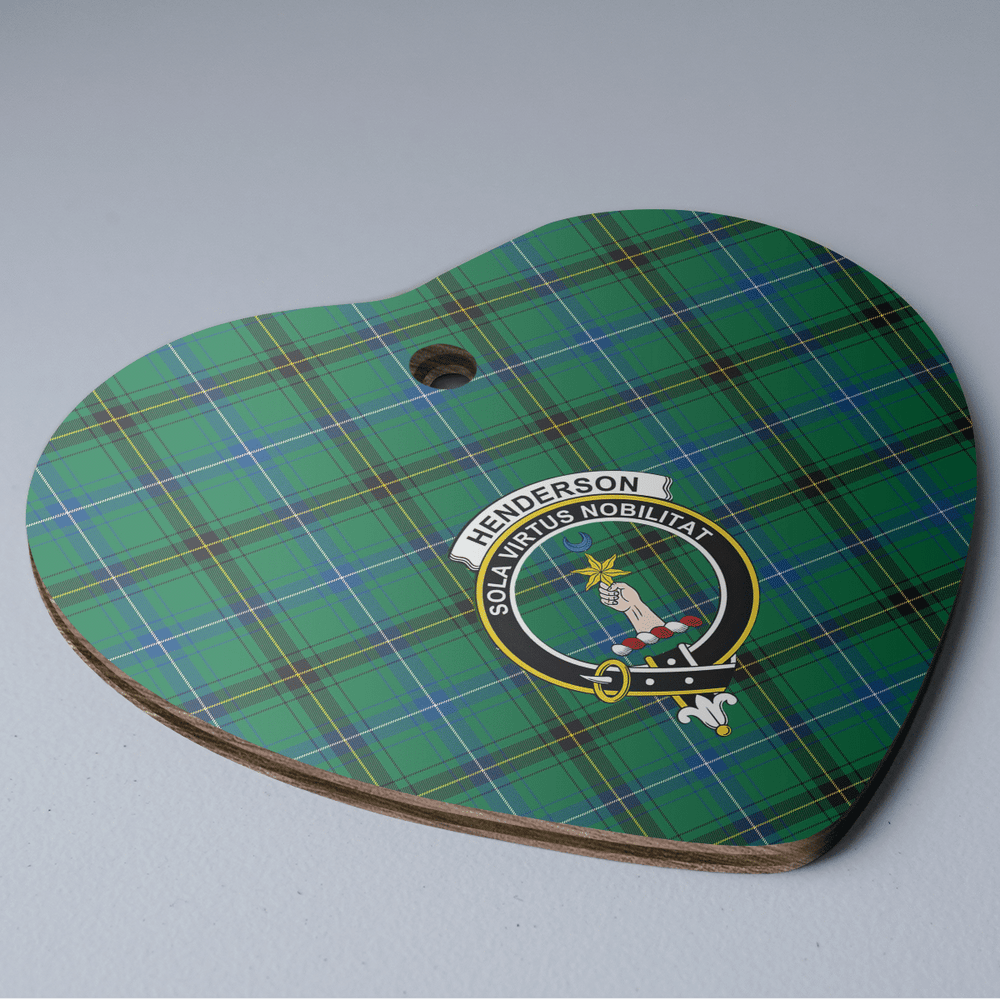 Clan Henderson Ancient Tartan Crest Heart Ceramic Ornament DG35 Henderson Ancient Tartan Tartan Christmas