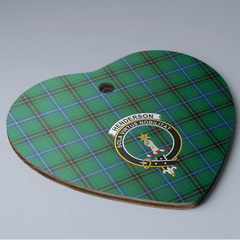 Clan Henderson Ancient Tartan Crest Heart Ceramic Ornament DG35 Henderson Ancient Tartan Tartan Christmas