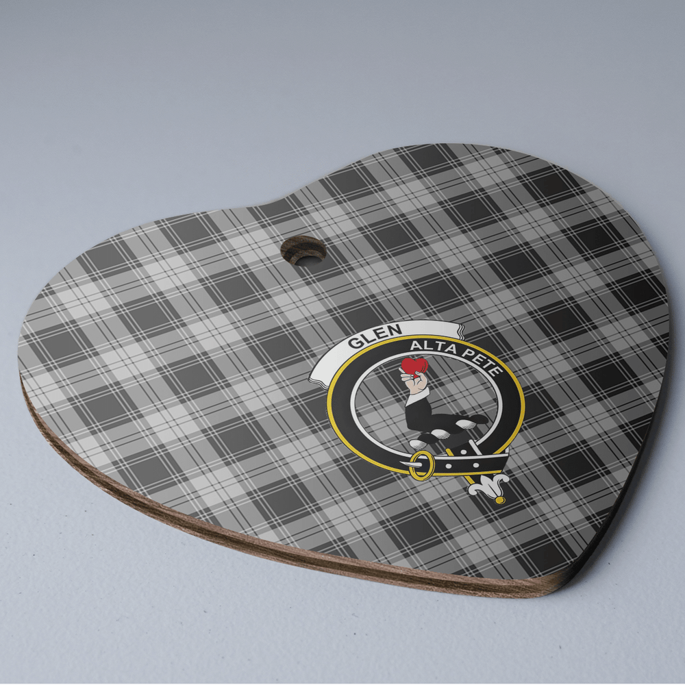 Clan Glen Tartan Crest Heart Ceramic Ornament HH10 Glen Tartan Tartan Christmas