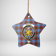 Clan Newton (Edingburg) Tartan Crest Star Ceramic Ornament XY80 Newton (Edingburg) Tartan Tartan Christmas