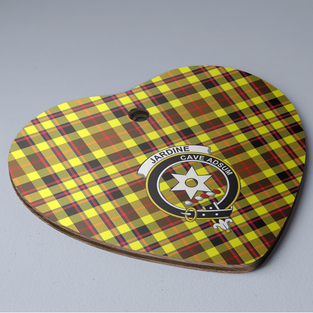 Clan Jardine Tartan Crest Heart Ceramic Ornament XV11 Jardine Tartan Tartan Christmas
