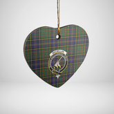 Clan MacMillan Hunting Modern Tartan Crest Heart Ceramic Ornament MF85 MacMillan Hunting Modern Tartan Tartan Christmas
