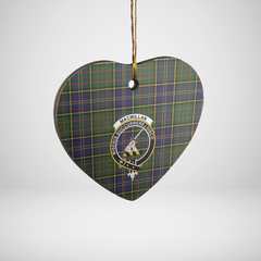 Clan MacMillan Hunting Modern Tartan Crest Heart Ceramic Ornament MF85 MacMillan Hunting Modern Tartan Tartan Christmas