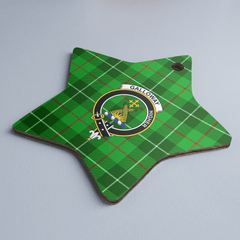 Clan Galloway District Tartan Crest Star Ceramic Ornament YX52 Galloway District Tartan Tartan Christmas