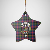 Clan MacLennan Tartan Crest Star Ceramic Ornament UO20 MacLennan Tartan Tartan Christmas
