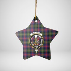 Clan MacLennan Tartan Crest Star Ceramic Ornament UO20 MacLennan Tartan Tartan Christmas