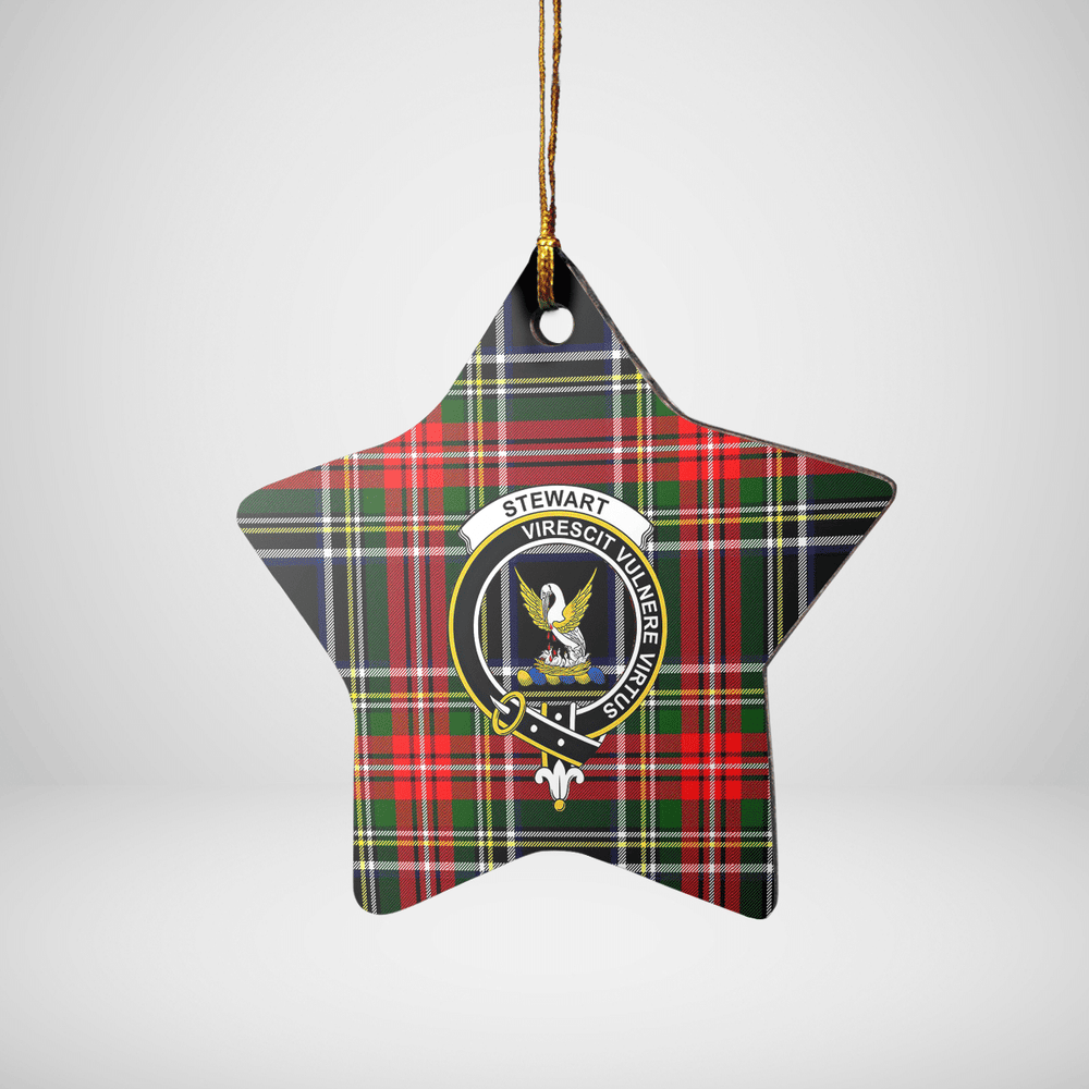 Clan Tartan Crest Star Ceramic Ornament EU22 Tartan Tartan Christmas