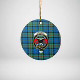 Clan MacLeod of Harris Ancient Tartan Crest Round Ceramic Ornament OT50 MacLeod of Harris Ancient Tartan Tartan Christmas